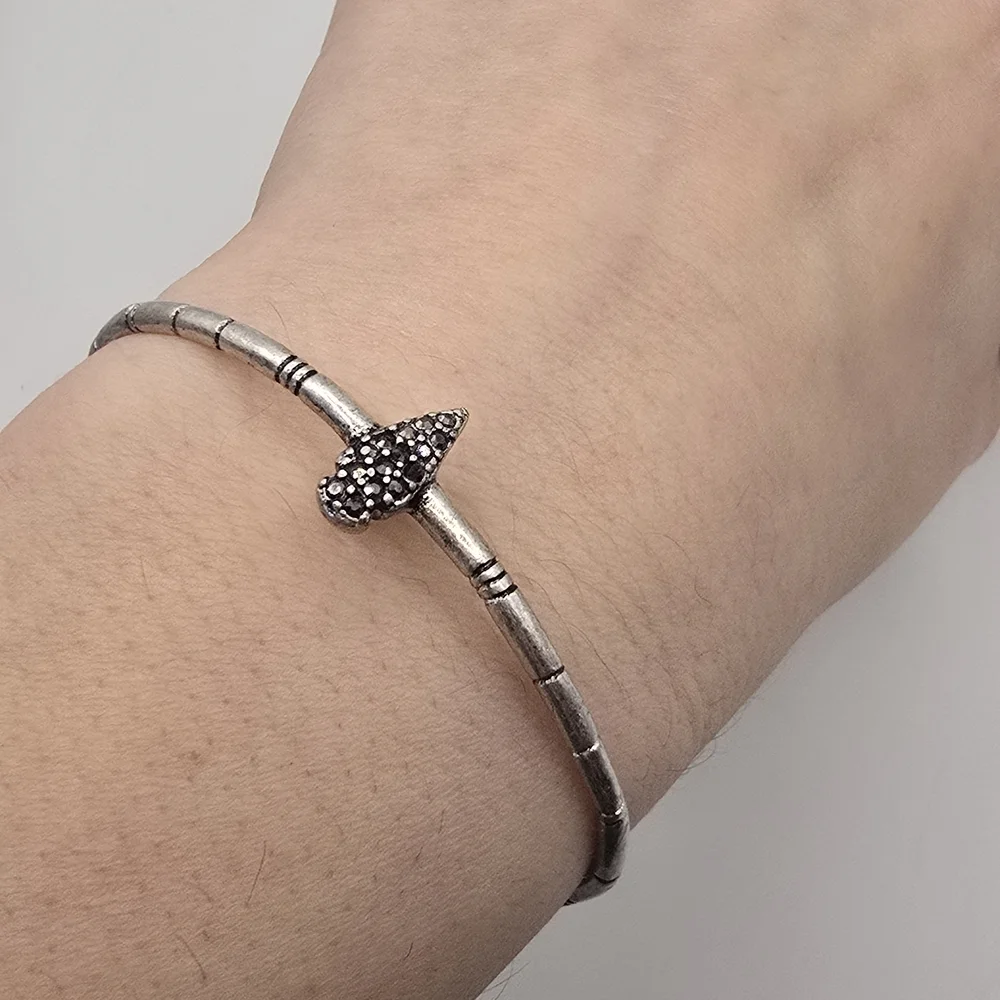 Sterling Silver Marcasite Cuff 925 Bracelet